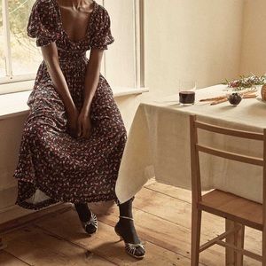 DOEN MARIN DRESS -- TEAL CANTERBURY PAISLEY (L)